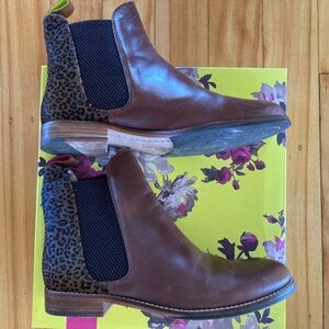Joules Westbourne Chelsea Boot Brown & Leopard Print